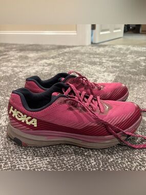 Hoka One One Torrent 2 Pink Lime Outdoor Athletic Shoes Womens U.S. 9